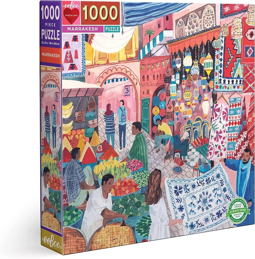 eeBoo- English Cottage-Puzzle 1000 pièces pour Adulte Carton recyclé, PZTCGE : Eeboo: Amazon.fr: Jeux et Jouets