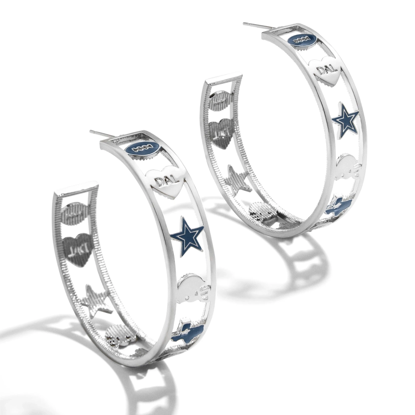 Dallas Cowboys WEAR by Erin Andrews x Baublebar Motif Hoop Earrings