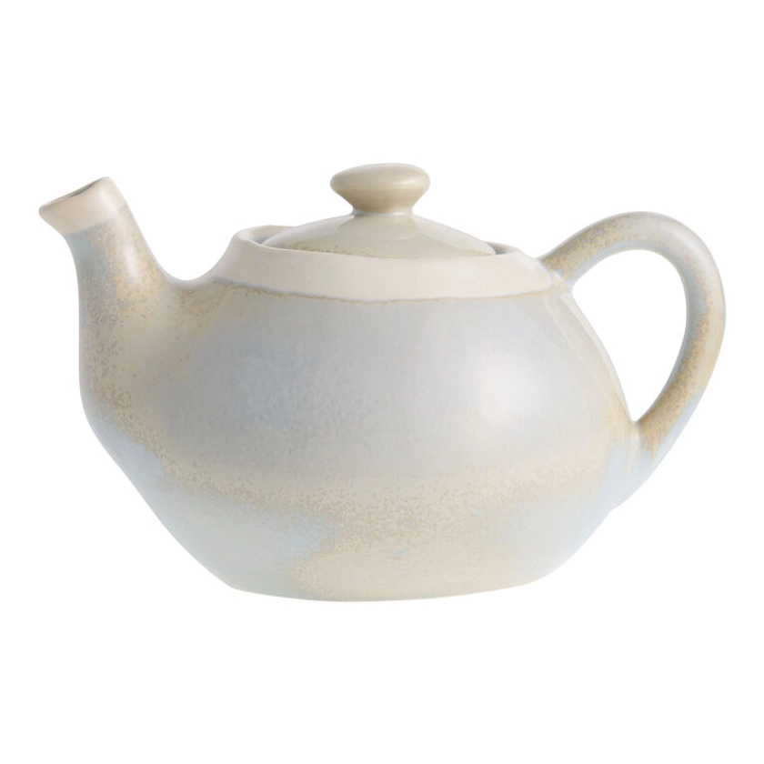 Lagos Blue Gray Reactive Glaze Ceramic Teapot