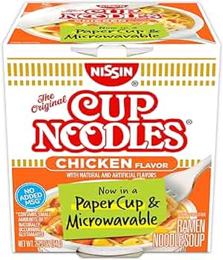 Cup Noodles Ramen Noodle Soup, Chicken Flavor,(Pack of 12) 2.25 oz