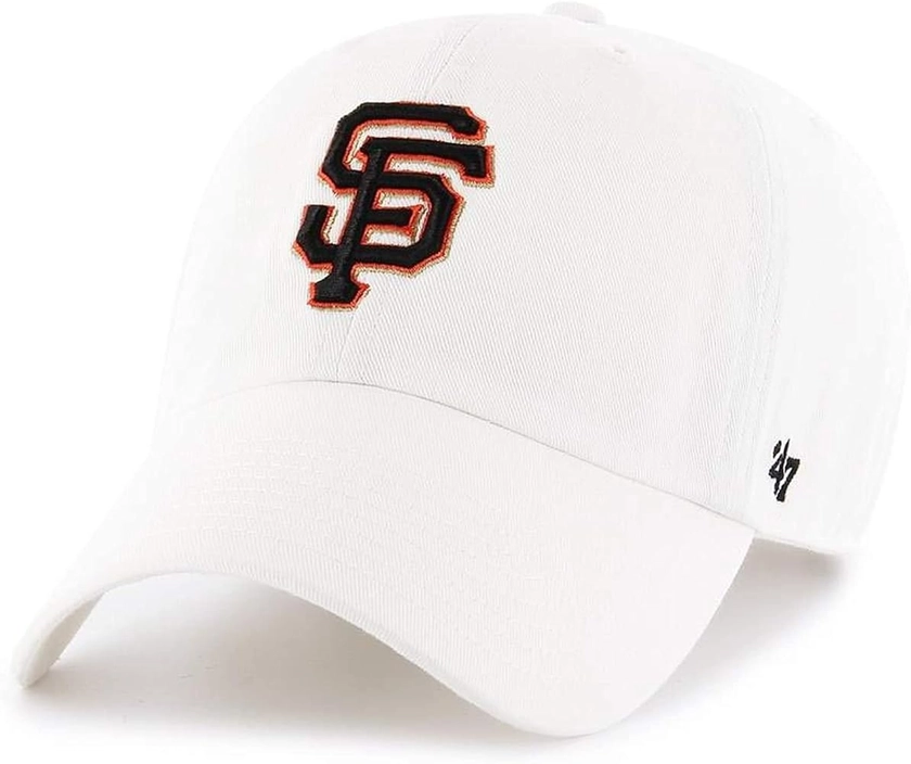 '47 MLB White Clean Up Adjustable Hat Cap, Adult One Size (San Francisco Giants White)