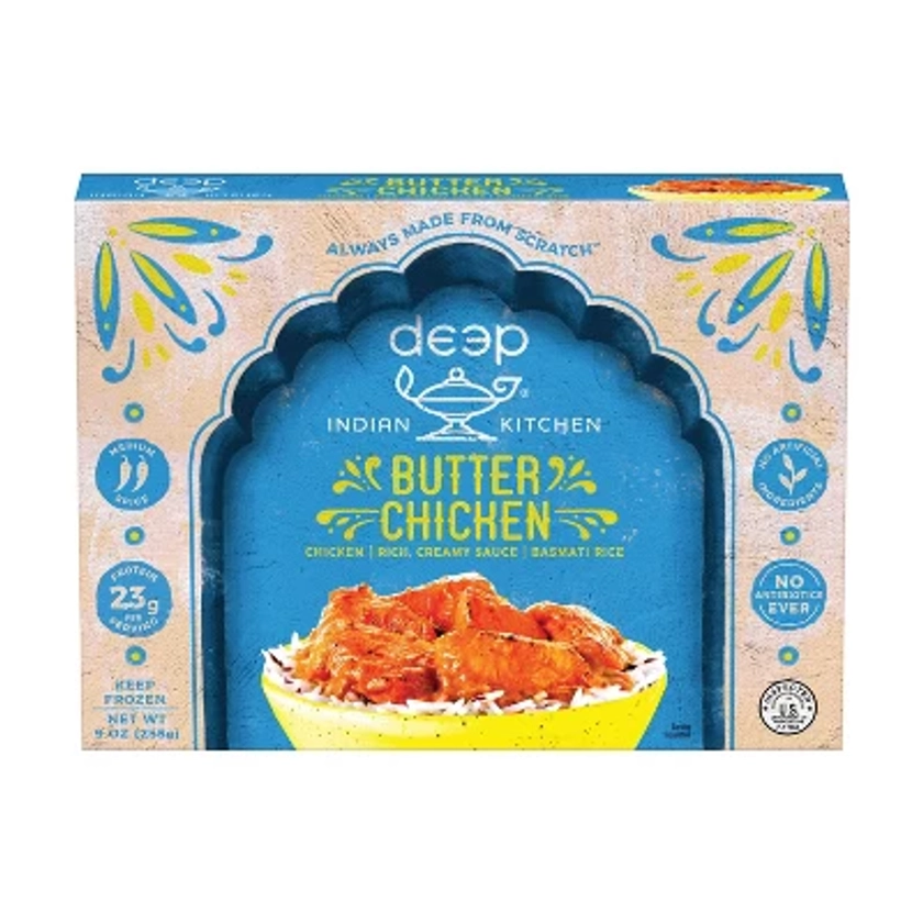 Deep Indian Kitchen Gluten Free Frozen Butter Chicken with Rice - 9oz