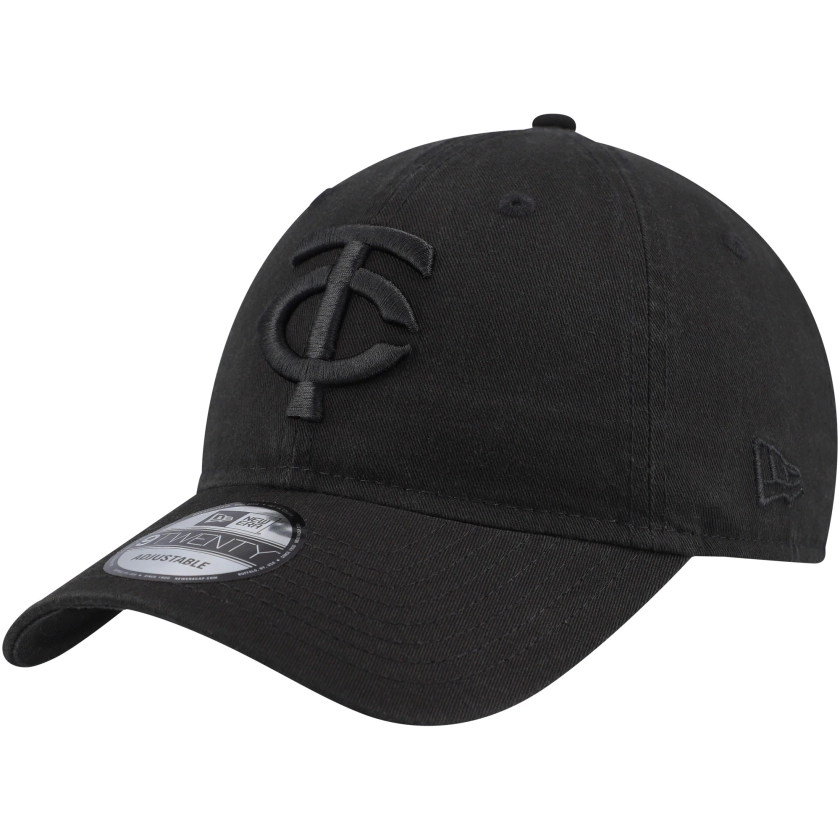 Minnesota Twins New Era Black on Black Core Classic 9TWENTY Adjustable Hat