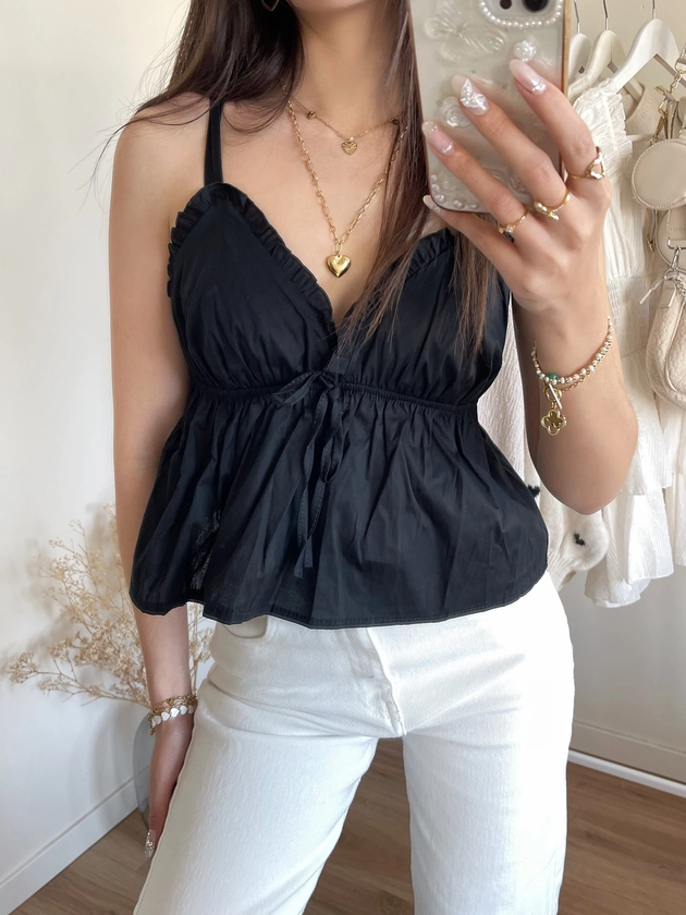 Angelina Cami Top / Black