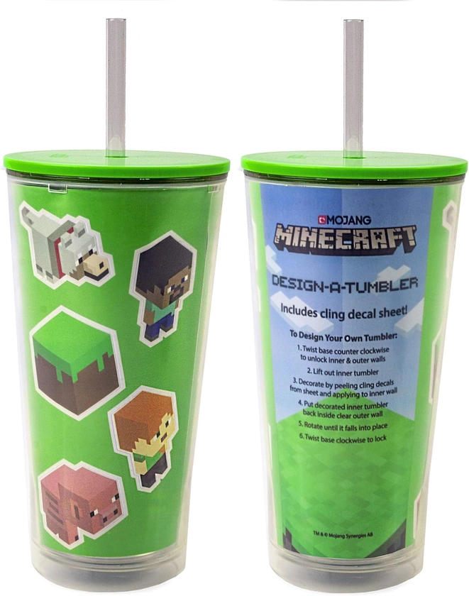 Minecraft Cup Personalised Creeper Zombie Kids Gamer Gift Drinks Bottle – BigaMart