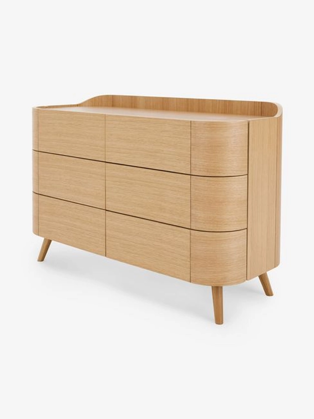 Buy Odie 6 Drawer Chest of Drawers in Oak from the Made online shop