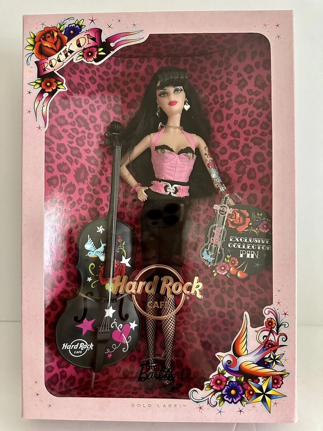 Hard Rock Cafe Rockabilly Barbie Collector Doll Gold Label Opened Box 2009