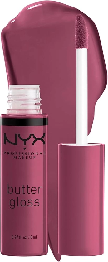 NYX PROFESSIONAL MAKEUP Butter Gloss, Non-Sticky Lip Gloss - Cranberry Pie (Mauve Purple)