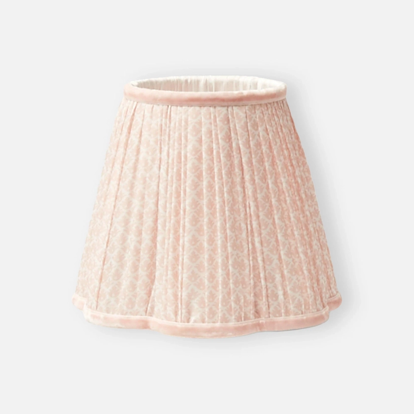 Pink Lotus Scalloped Lampshade (18cm)