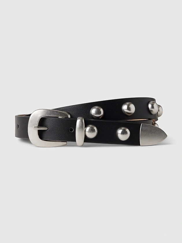 Vegan Leather Studded Belt