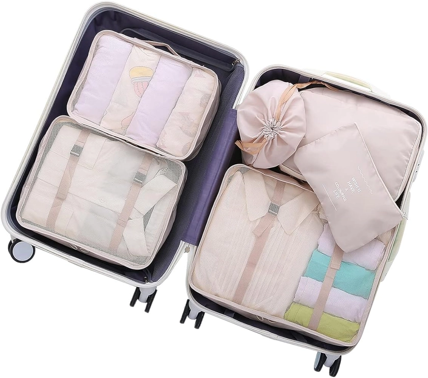 Amazon.com | OEE 6 pcs Luggage Packing Organizers Packing Cubes Set for Travel | Packing Organizers