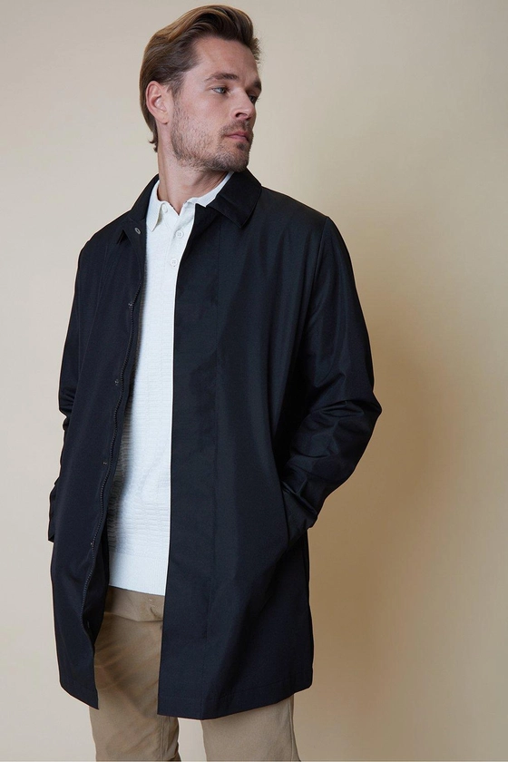 Jackets & Coats | 'Oban' Showerproof Longline Collared Mac Jacket | Threadbare