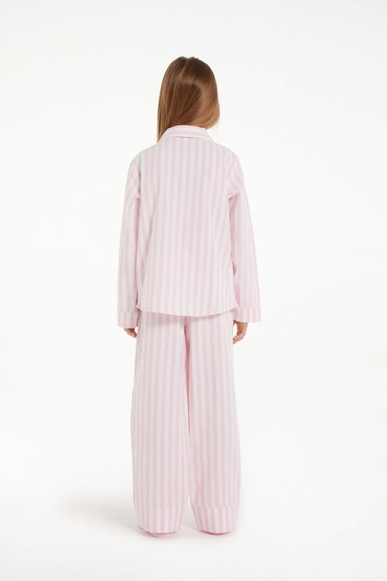 Pyjama Long Ouvert en Flanelle Fille - Tezenis