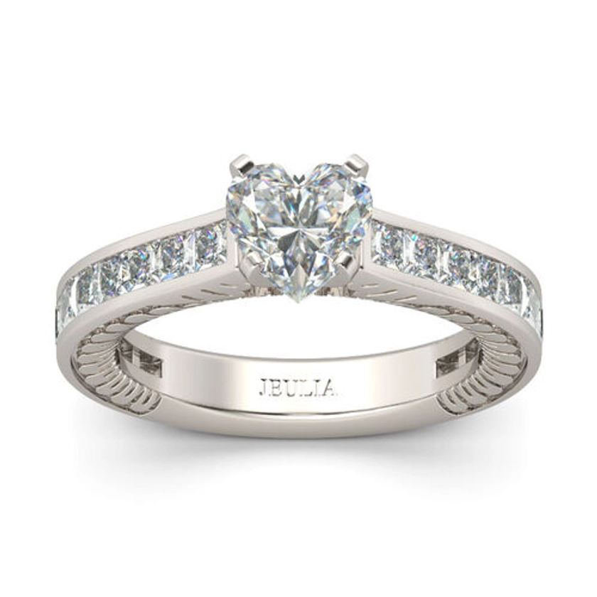 Jeulia Heart Cut Sterling Silver Ring - Jeulia Jewelry