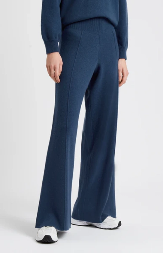 Women's Cashmere Blend Trousers In Night Sky