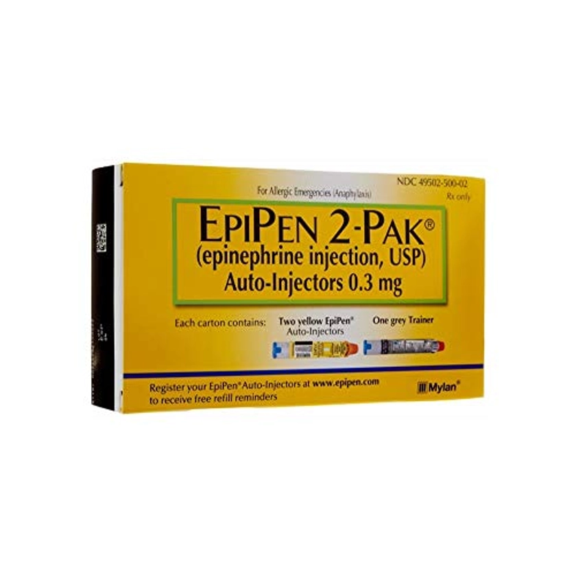 Amazon Pharmacy: Mylan EPIPEN 2-PAK 0.3 MG AUTO-INJECTOR (Box, 2 Pre-filled Pen Syringe)