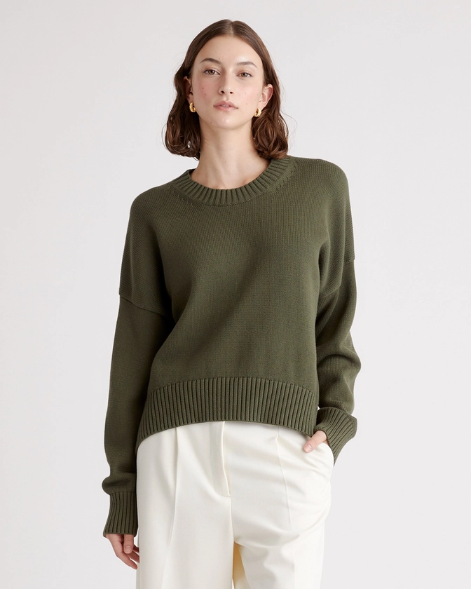 100% Organic Cotton Boyfriend Crew Sweater