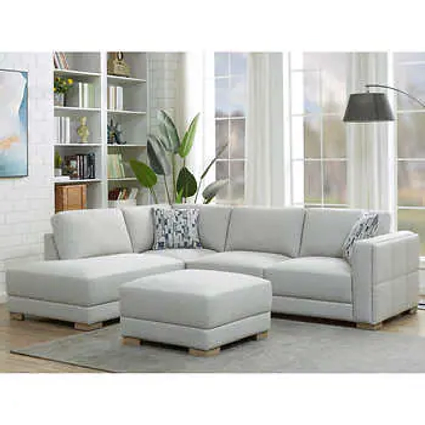 Drayden Fabric Sectional with Ottoman
