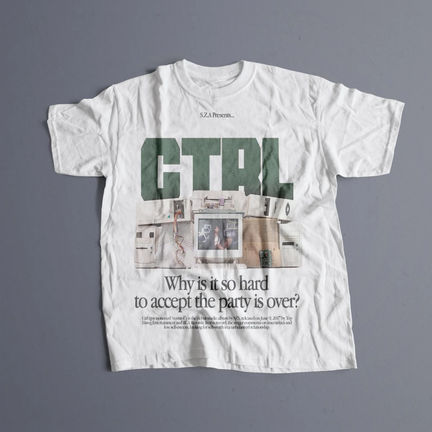 SZA - CTRL T-shirt, sza Graphic Tee, sza Merch, Rap Shirt, SOS, sza unisex gift, Concert T Shirt, Rap Unisex