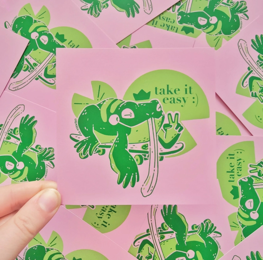 Take It Easy Tree Frog Mini Print