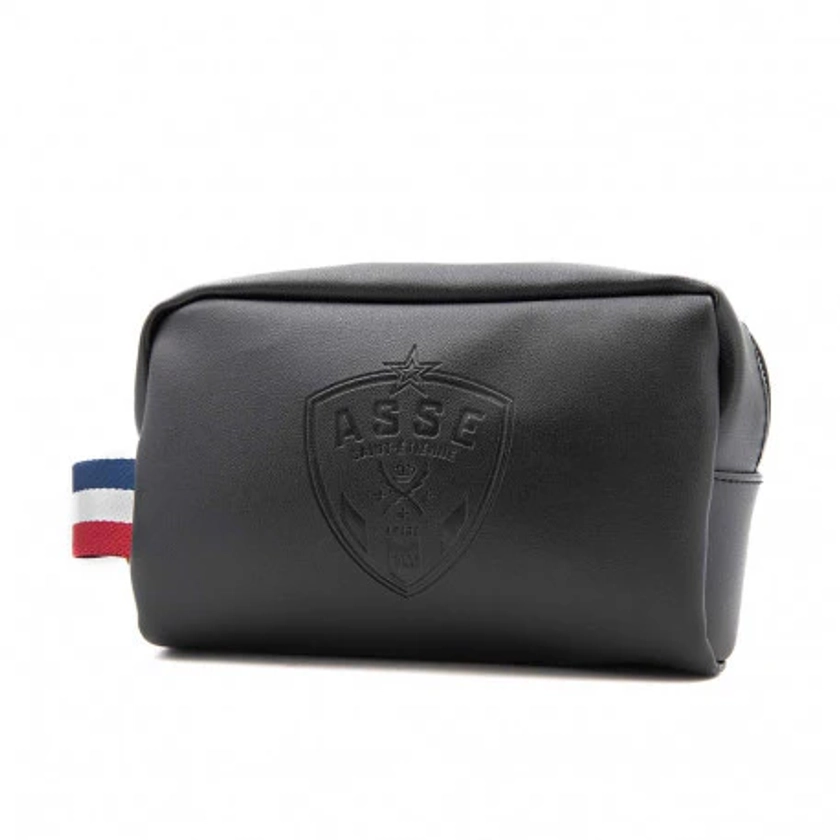 Trousse de toilette simili cuir noire ASSE