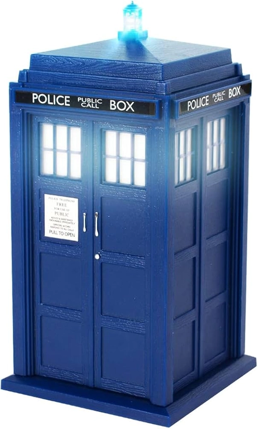 FAMETEK Doctor Who Tardis Plays Music, Lights Up, Accurate Sounds Effects |Gifts for Men or Women - Best Gifts Birthday Collectibles for Doctor Who