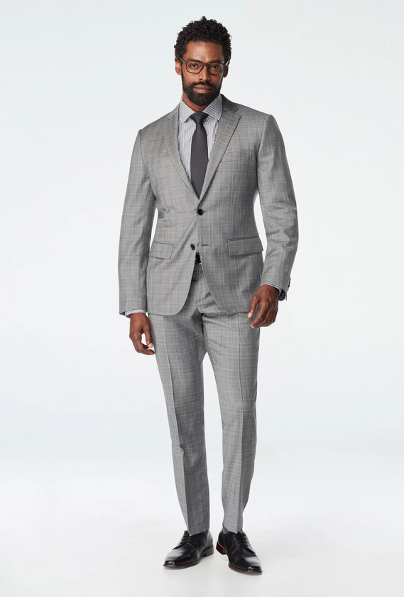 Custom Suits Made For You - Harrogate Glen Check Gray Suit | INDOCHINO