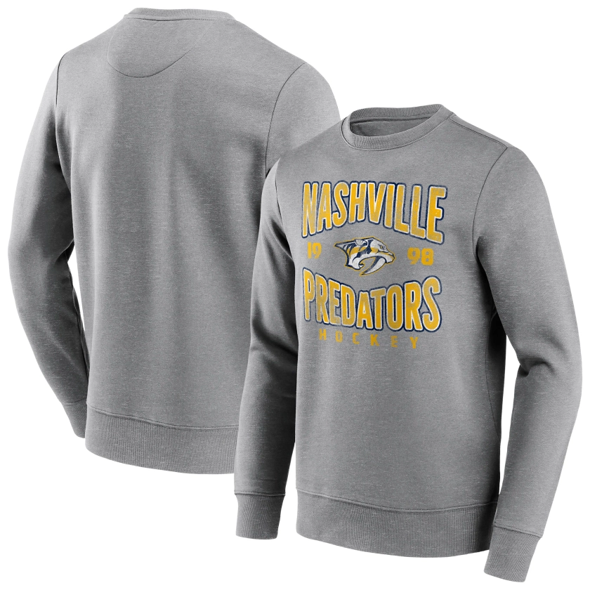 Nashville Predators Fanatics Branded Wave Off Vintage Crew Sweattshirt - Mens