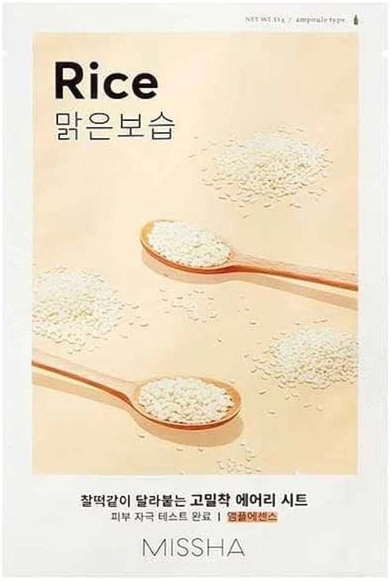 MISSHA Airy Fit Sheet Mask (Rice), 19 ml