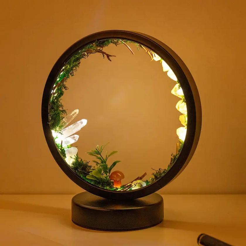 Led Rechargeable Bedside Lamp Natural Quartz Healing - Temu