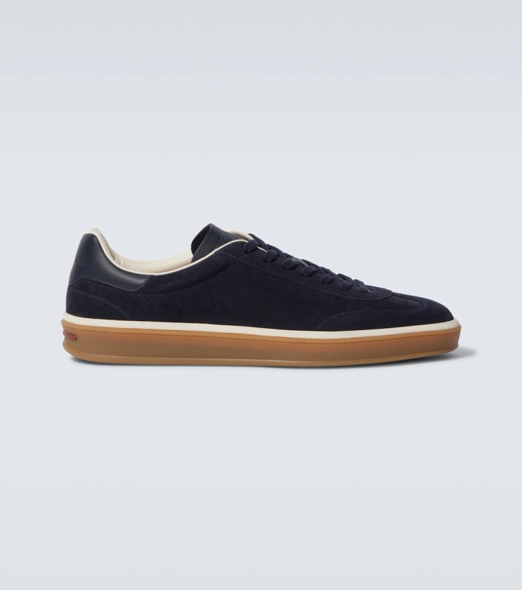 Tennis Walk suede sneakers in blue - Loro Piana | Mytheresa