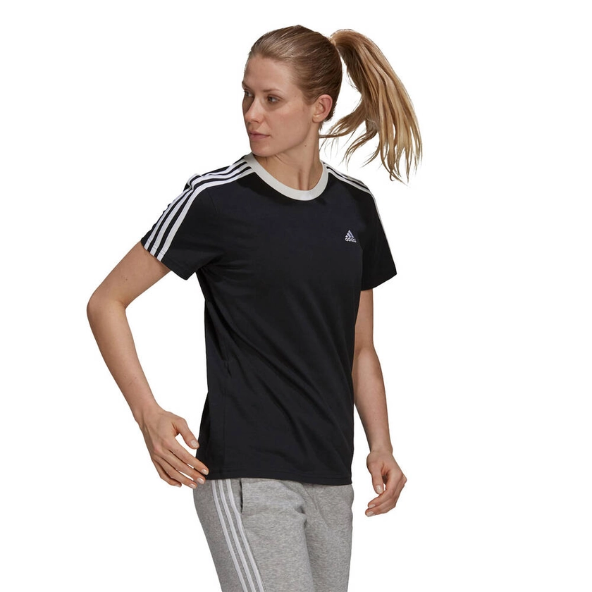 adidas Womens Essentials 3-Stripes Boyfriend Tee