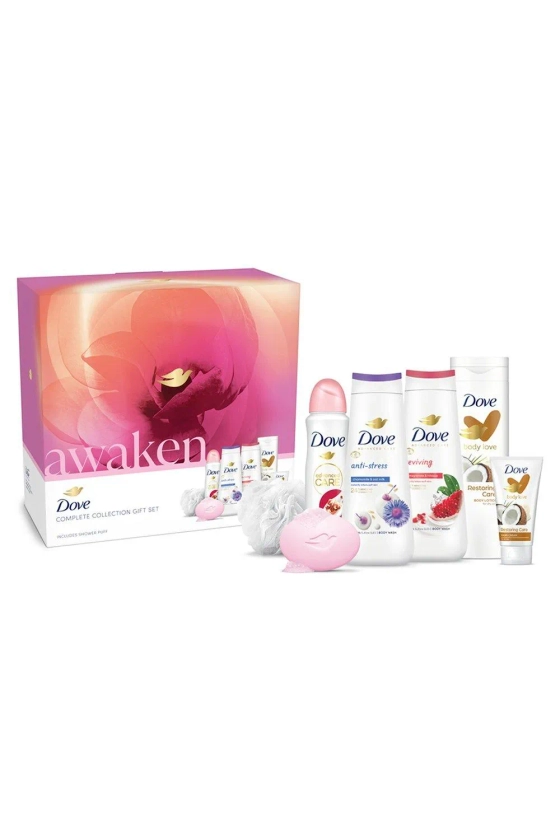 Skin | Awaken 'Complete Collection' 6 Pcs Gift Set with Shower Puff | Dove