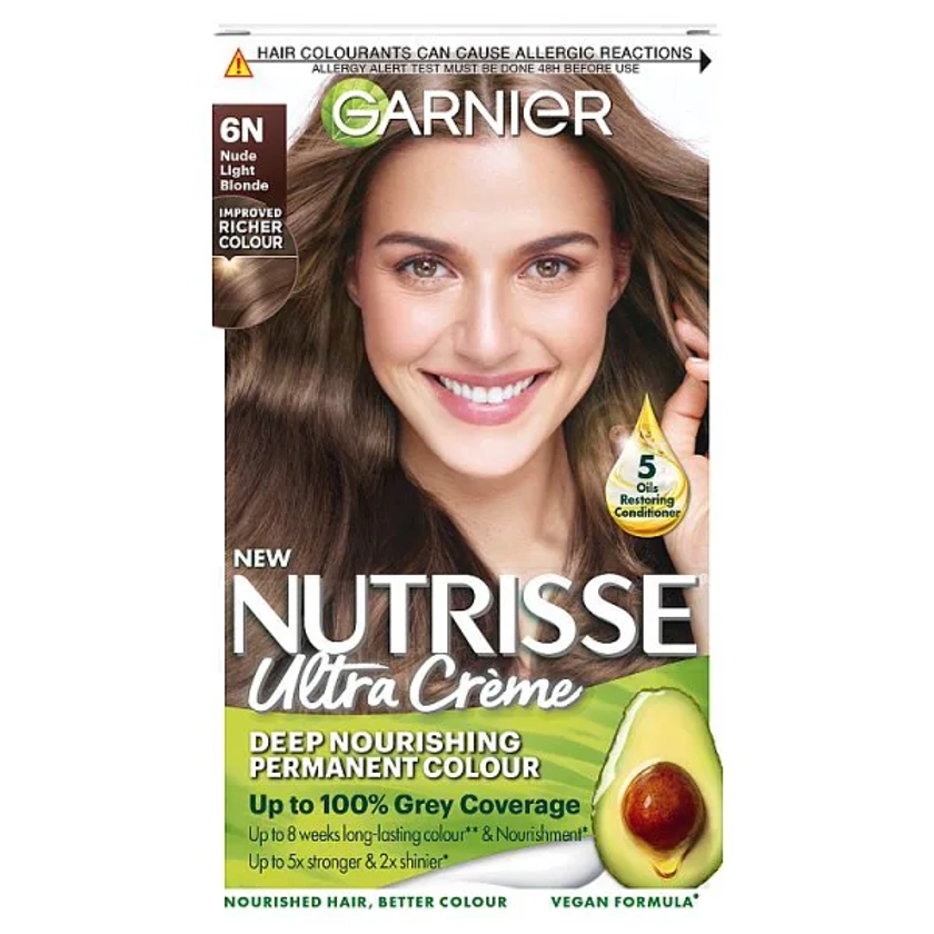 Garnier Nutrisse Nude Light Brown Hair Dye 6N | Hair | Superdrug