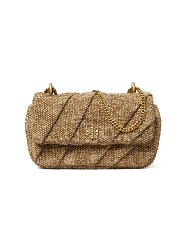 Shop Tory Burch Mini Kira Draped Raffia Flap Bag | Saks Fifth Avenue