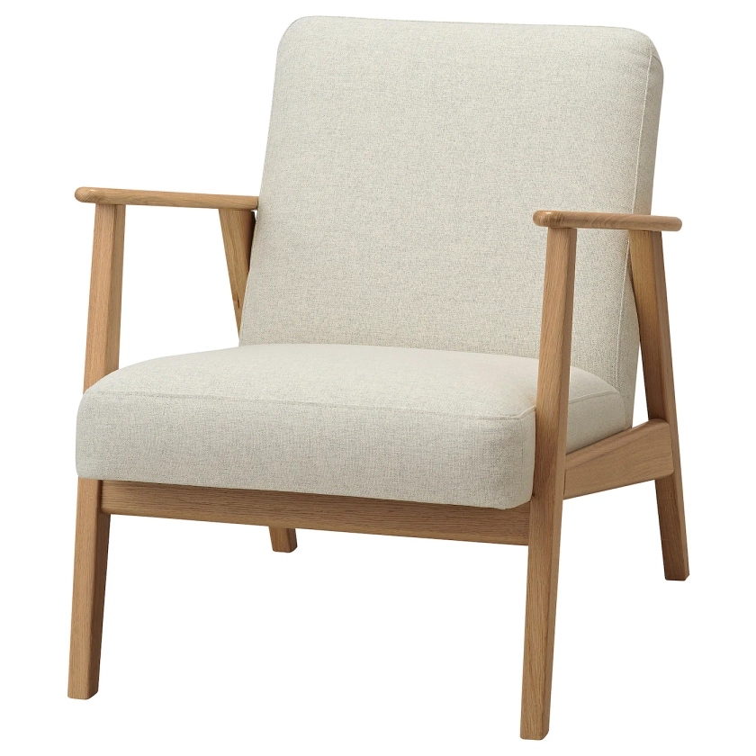 EKENÄSET fauteuil, chêne/Gunnared beige - IKEA Suisse