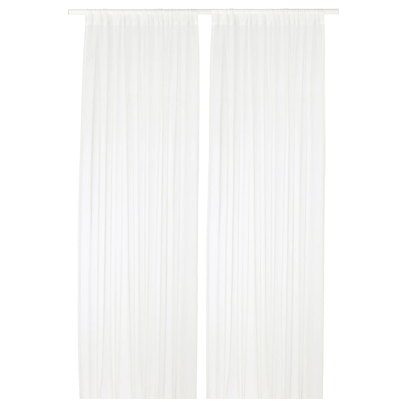 TERESIA sheer curtains, 1 pair, white, 145x250 cm - IKEA