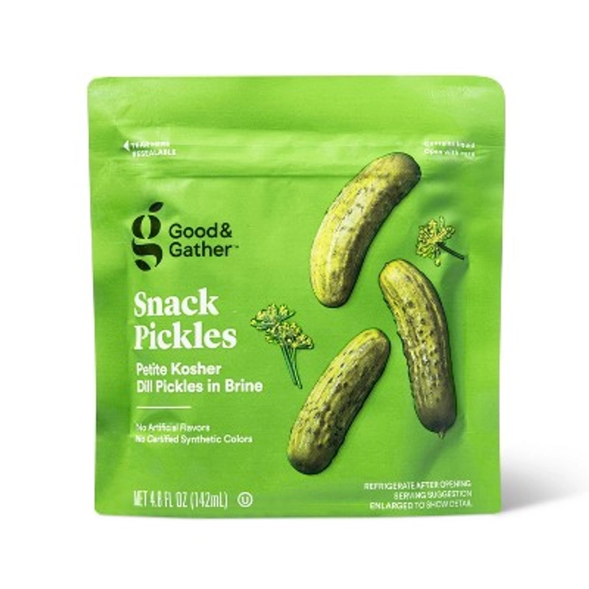 Petite Kosher Dill Pickle Snack Pouch - 4.8oz - Good & Gather™