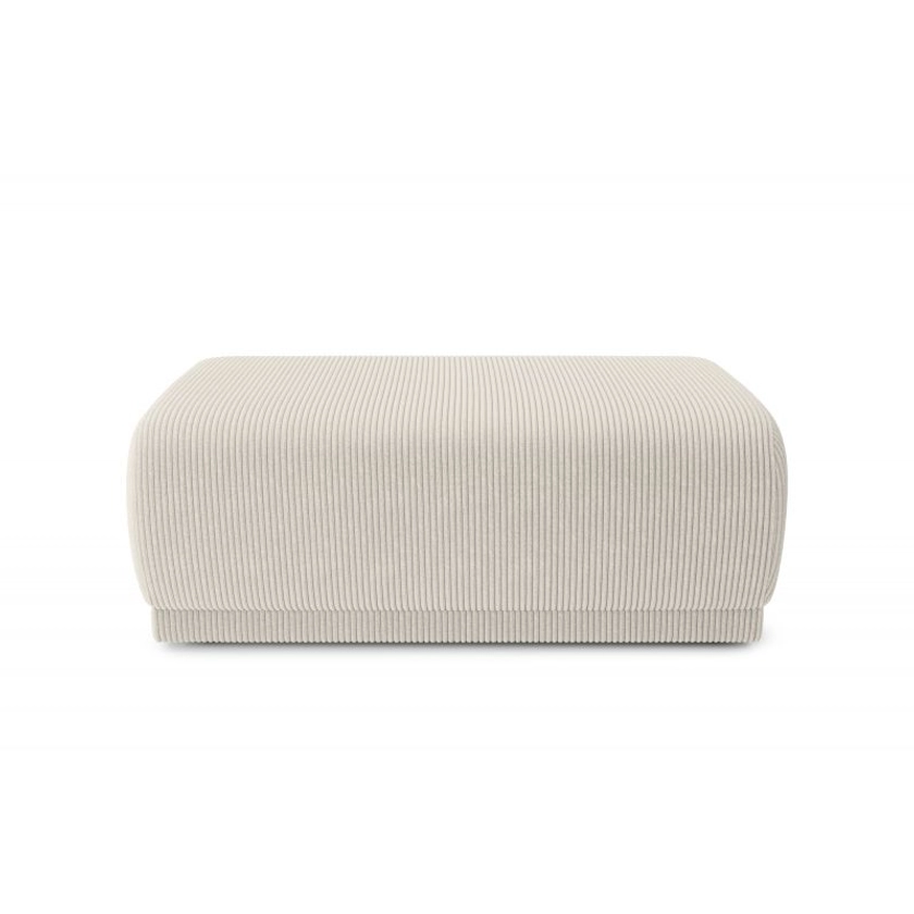 Pouf NOVA velours côtelé beige 1 place