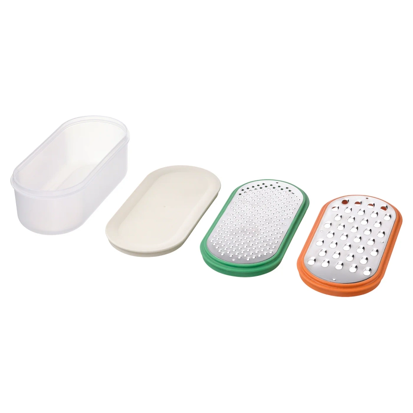UPPFYLLD grater with container, set of 4, mixed colours - IKEA