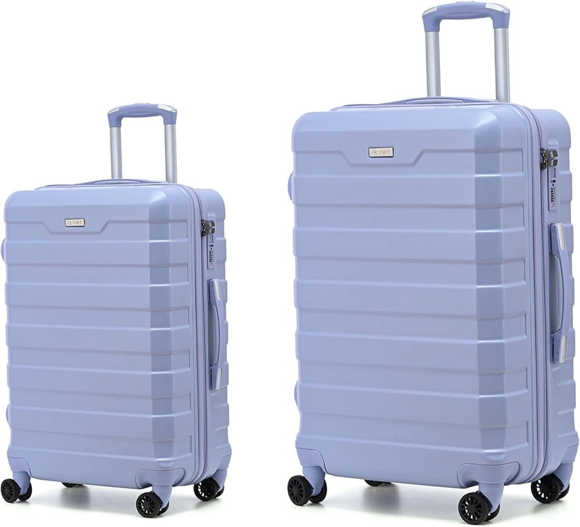 RMW Suitcase Cabin and Medium Size| TSA Combination Lock | Hard Shell | Lightweight | 4 Dual Spinner Wheels | Trolley Luggage Suitcases | (Purple, Cabin 20" + Medium 24") : Amazon.co.uk: Fashion