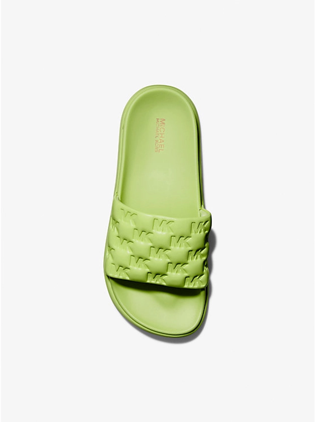 finnie logo embossed slide sandal