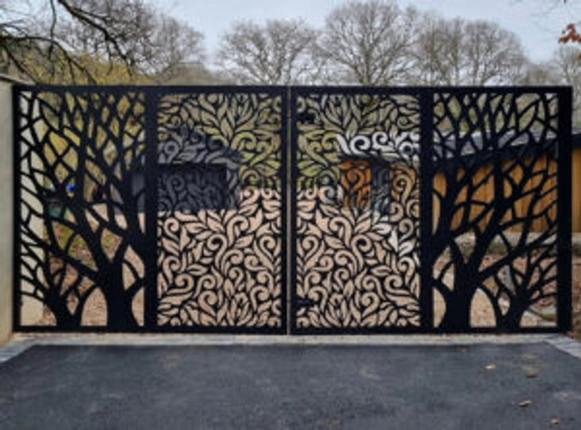 Metal Gate Botanical Design Garden Gate – The Steel Gallery