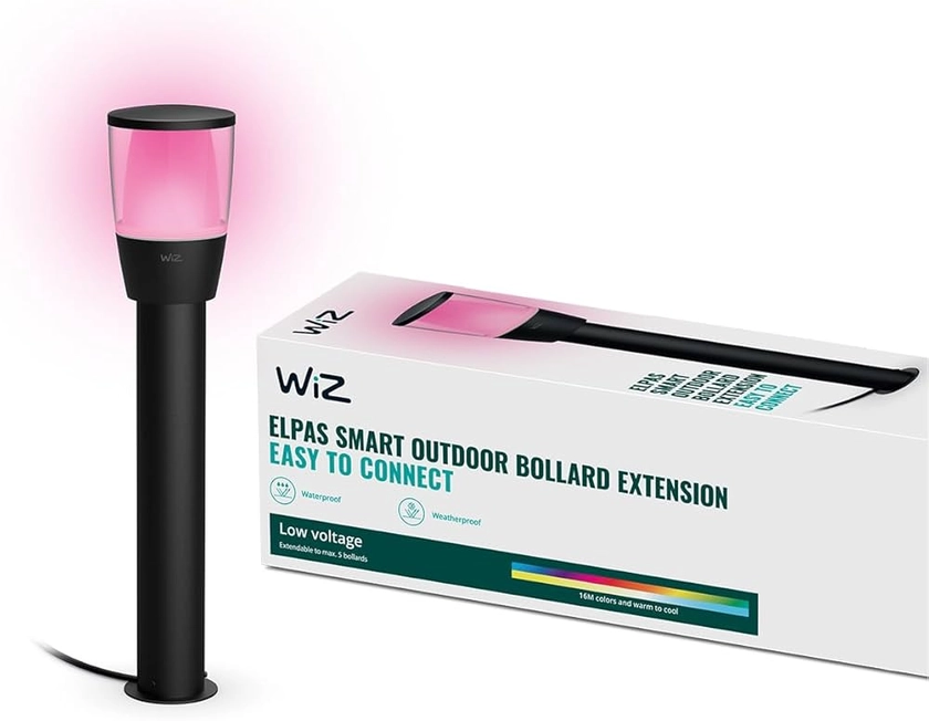 WiZ, borne extension extérieure Wi-Fi, basse tension, couleur, fonctionne avec Alexa, Google Assistant, alimentation non incluse