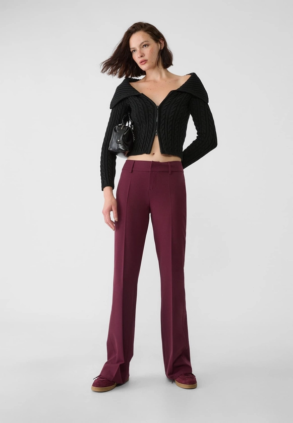 Pantalon flare relaxed fit tailoring - Mode femme | Stradivarius France