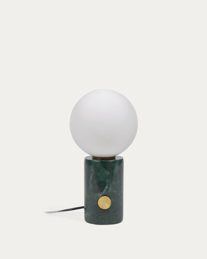 Lampada da tavolo Lonela in marmo finitura verde | Kave Home