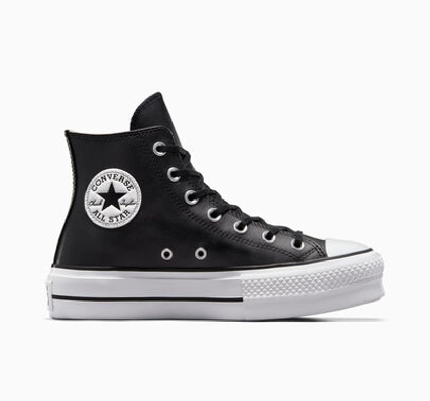 Chuck Taylor All Star Platform Clean Leather High Top Shoe