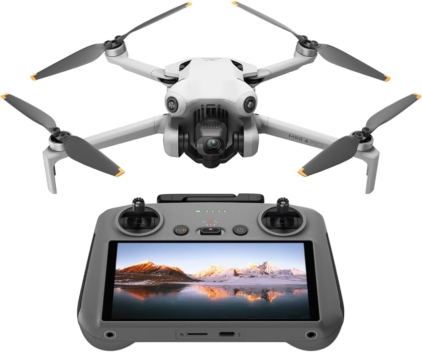 DJI Mini 4 Pro (DJI RC 2), dron mini plegable con cámara de vídeo 4K para adultos, menos de 249 g, 34 min de tiempo de vuelo, transmisión de vídeo a 20 km, detección con visión omnidireccional