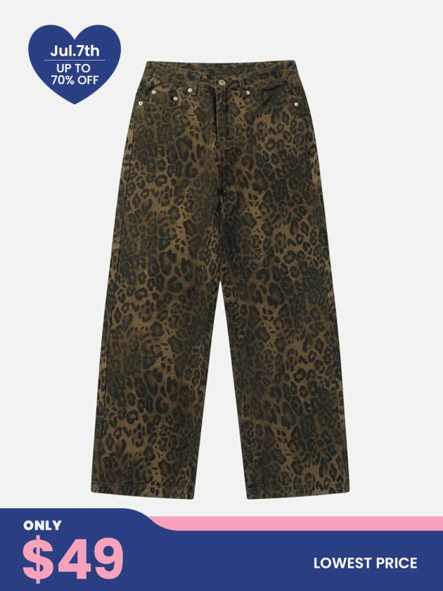 Aelfric Eden Leopard Print Jeans