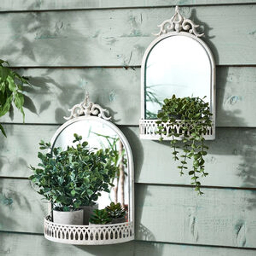 Set Of Two Rococo Wall Mirrors With Shelf